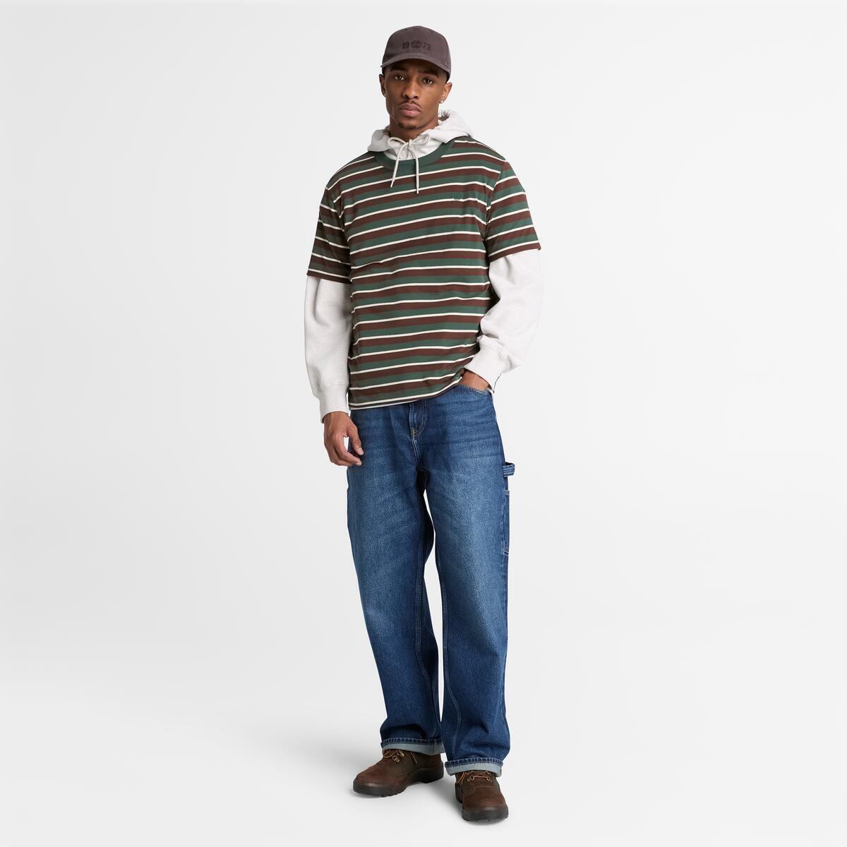 TIMBERLAND Men's Stripe Tee Sycamore Yd - Image 2