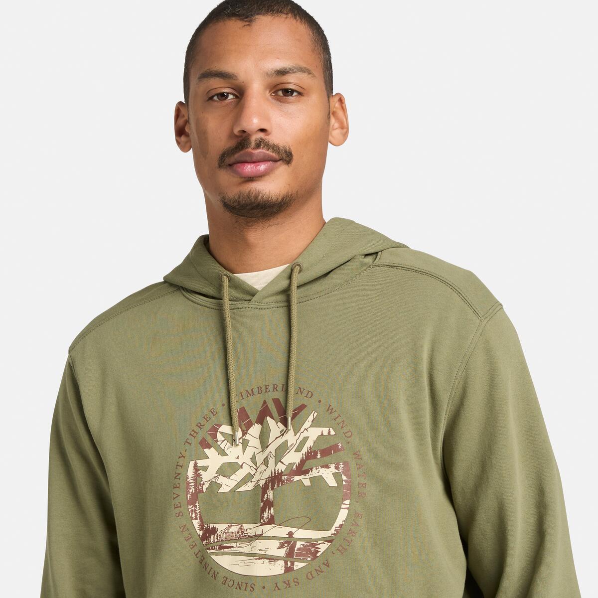 TIMBERLAND Men's Tree Logo Hoodie Cassel Earth - Image 3