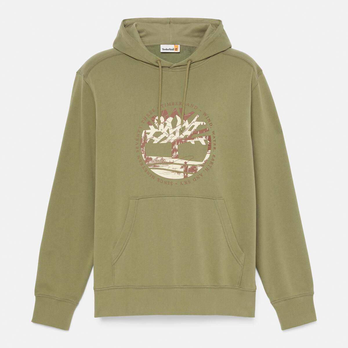 TIMBERLAND Men's Tree Logo Hoodie Cassel Earth - Image 4