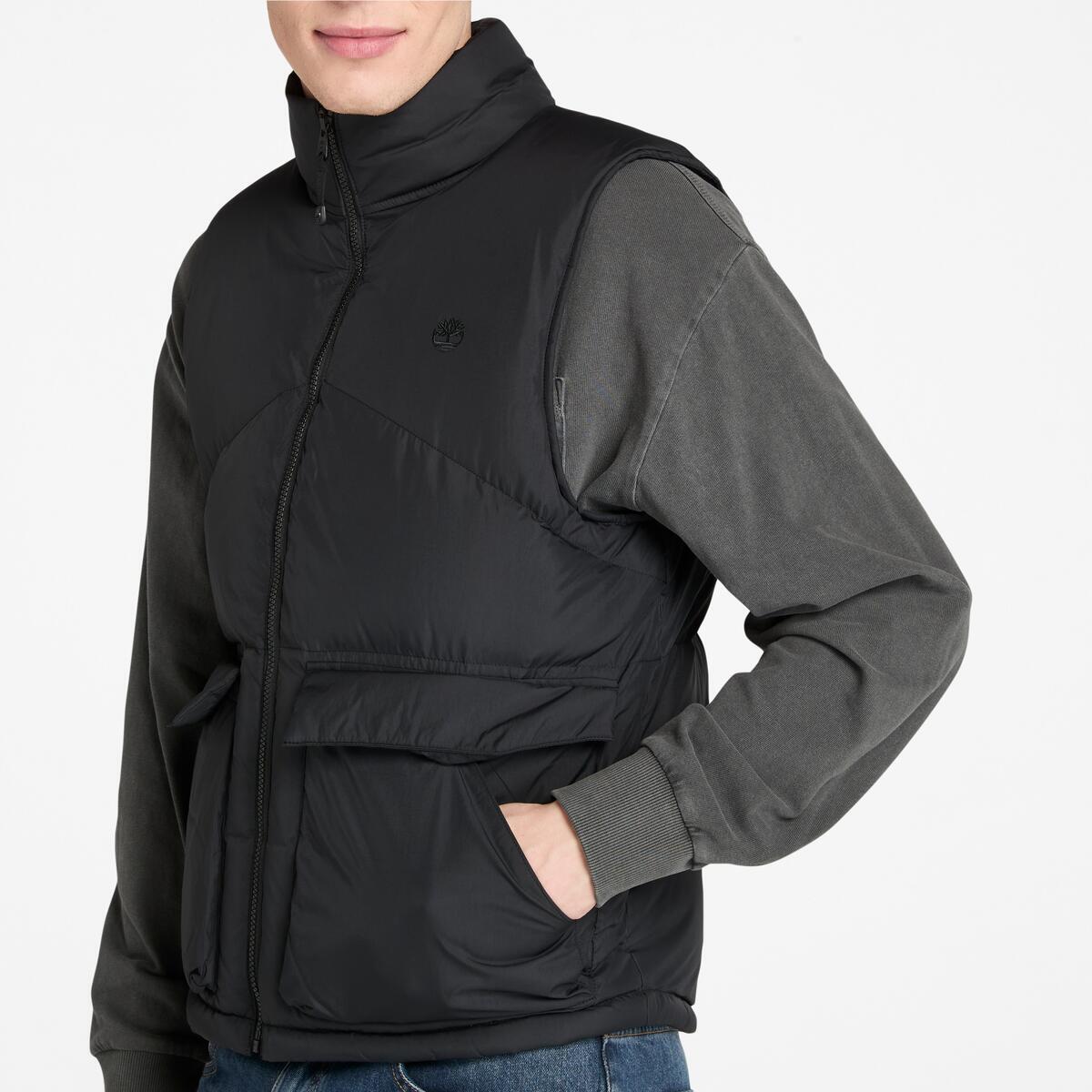 TIMBERLAND Men's Utility Down Puffer Vest Black - Image 3