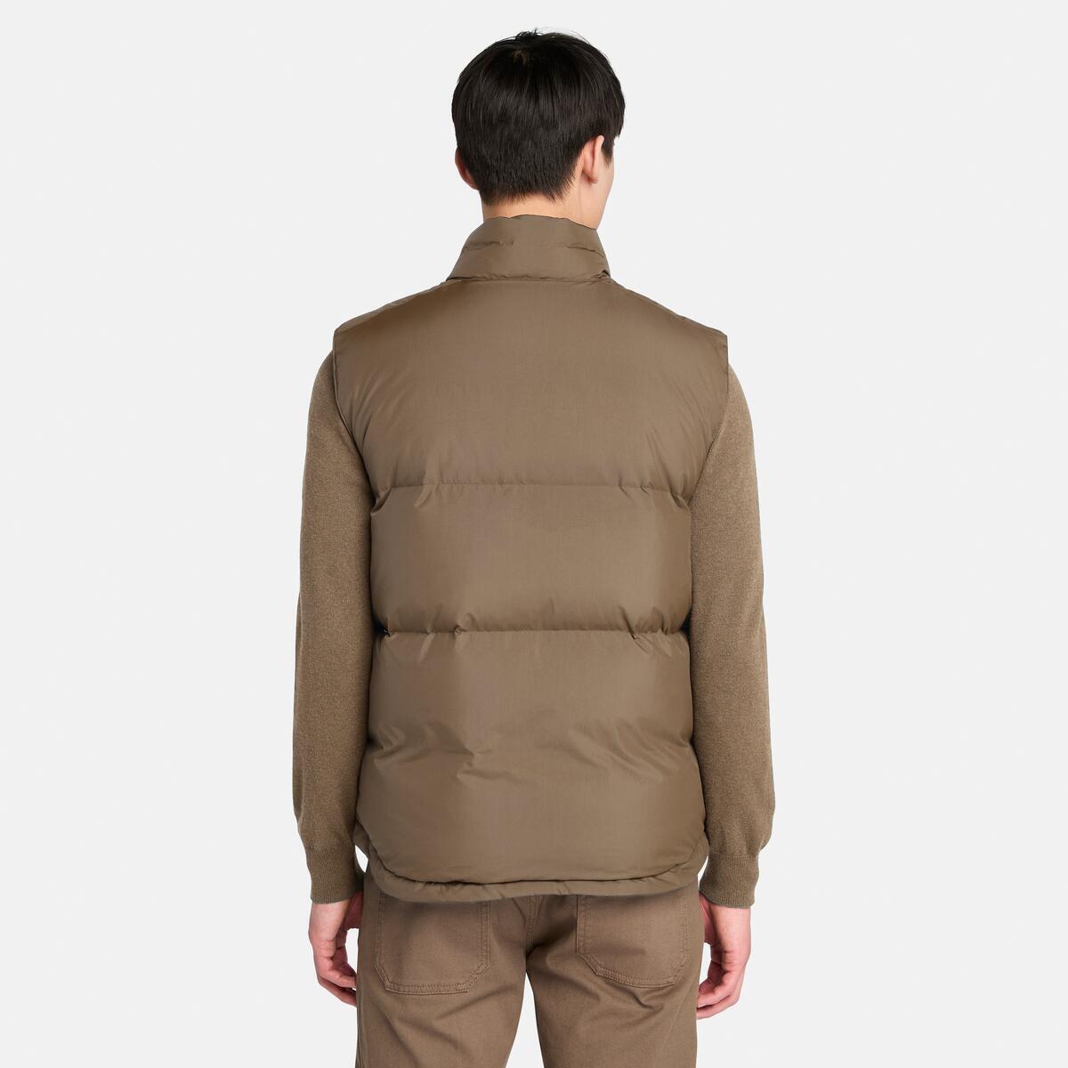 TIMBERLAND Men's Utility Down Puffer Vest Chocolate Chip - Image 4