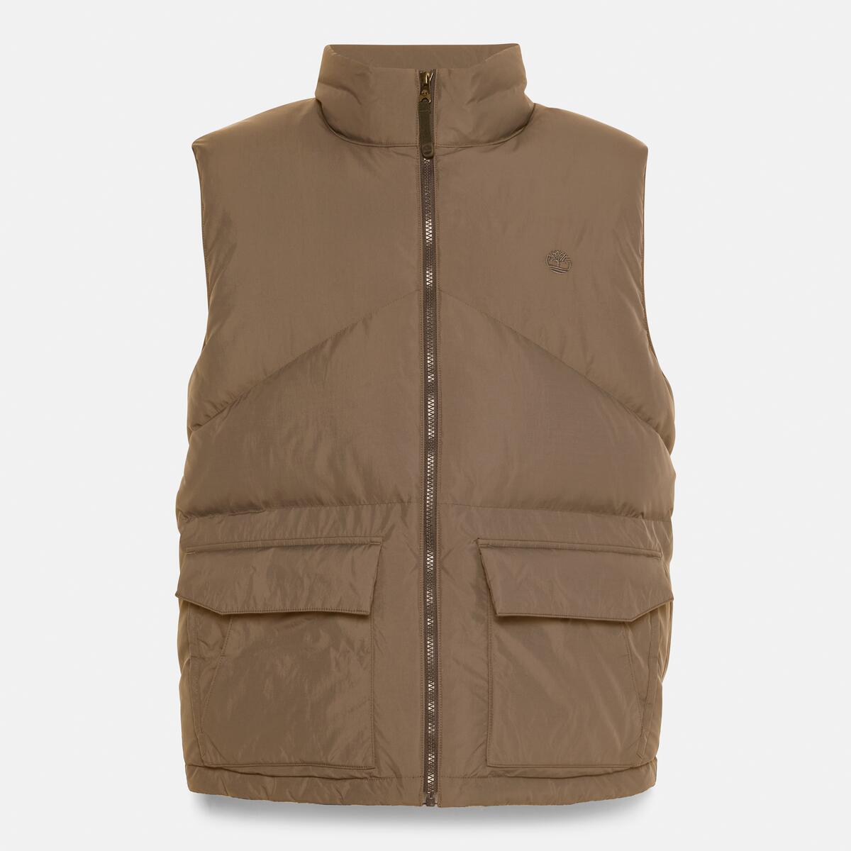 TIMBERLAND Men's Utility Down Puffer Vest Chocolate Chip - Image 5
