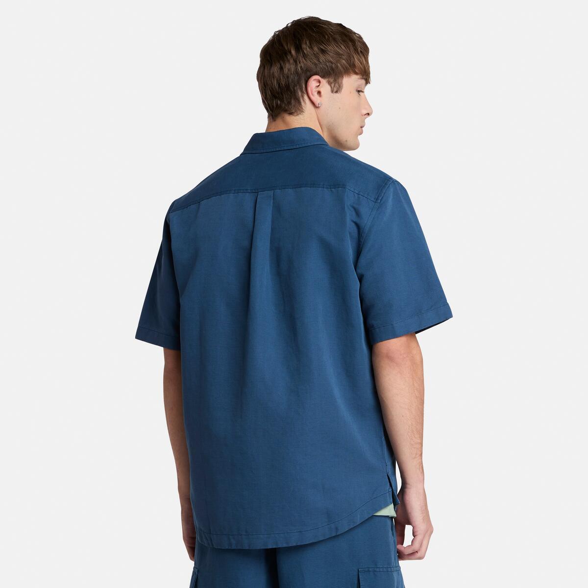 TIMBERLAND Men's Utility Overshirt Dark Denim - Image 4