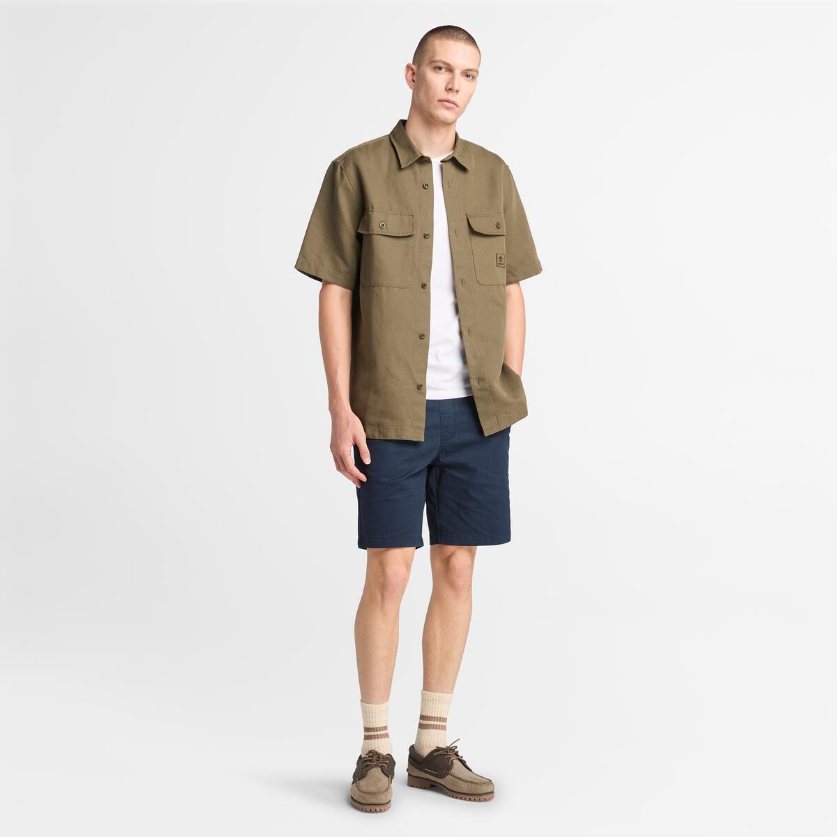 TIMBERLAND Men's Utility Overshirt Leaf Green - Image 2