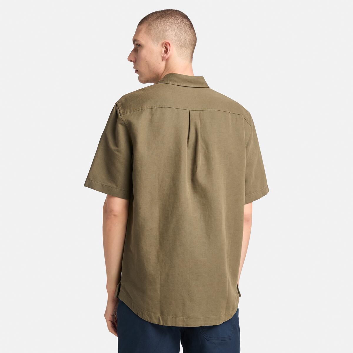 TIMBERLAND Men's Utility Overshirt Leaf Green - Image 4