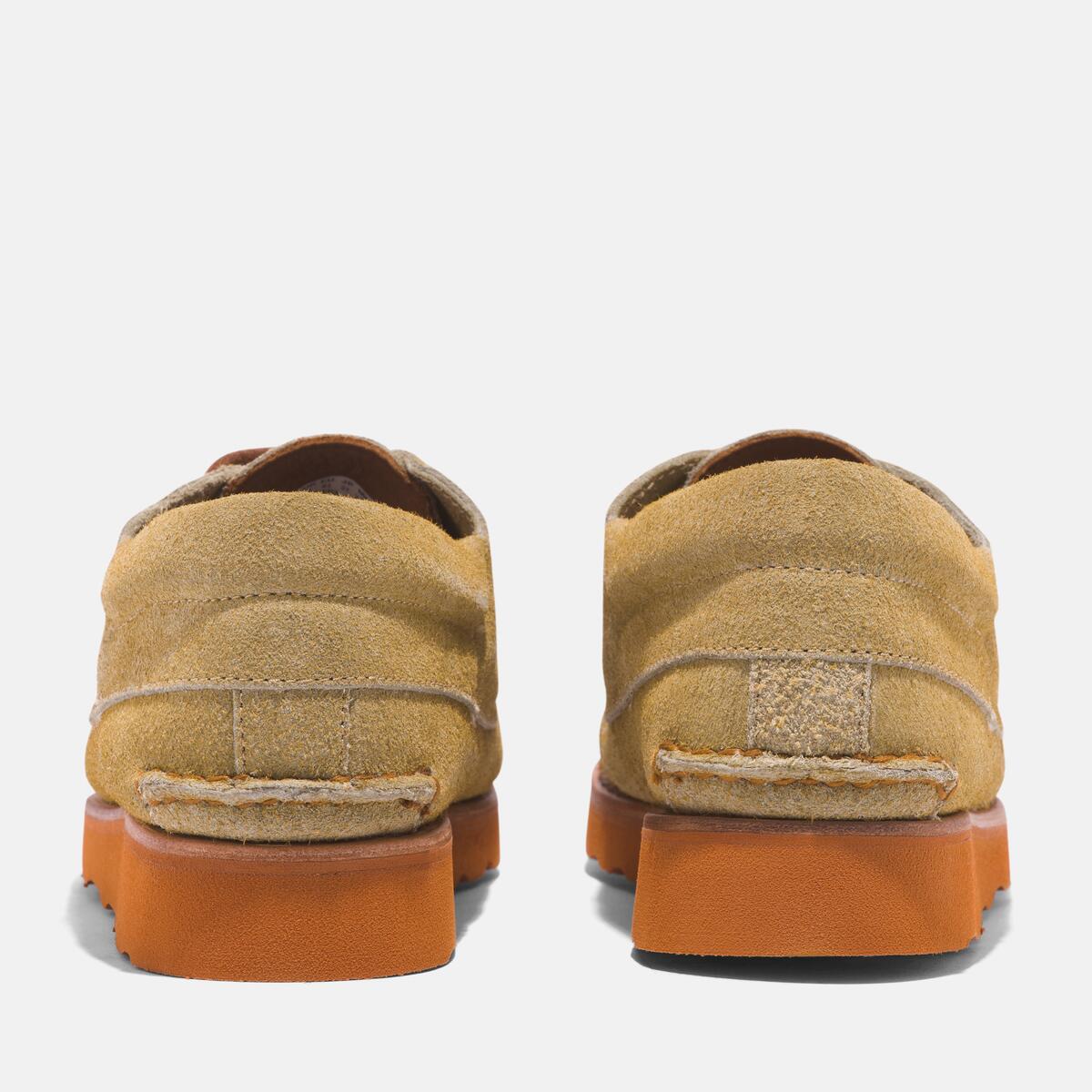 TIMBERLAND Men's Vibram Wedge 3-Eye Boat Shoe Light Beige Suede - Image 7
