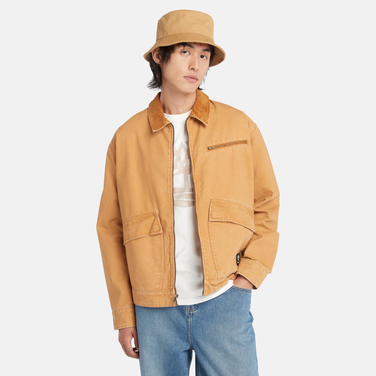 TIMBERLAND Men's Washed Canvas Jacket Wheat Boot - Image 1