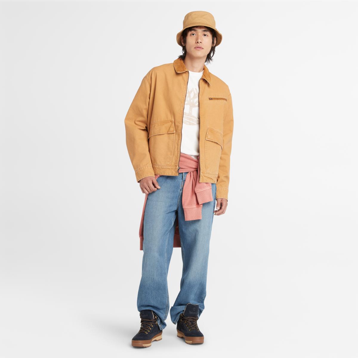 TIMBERLAND Men's Washed Canvas Jacket Wheat Boot - Image 2