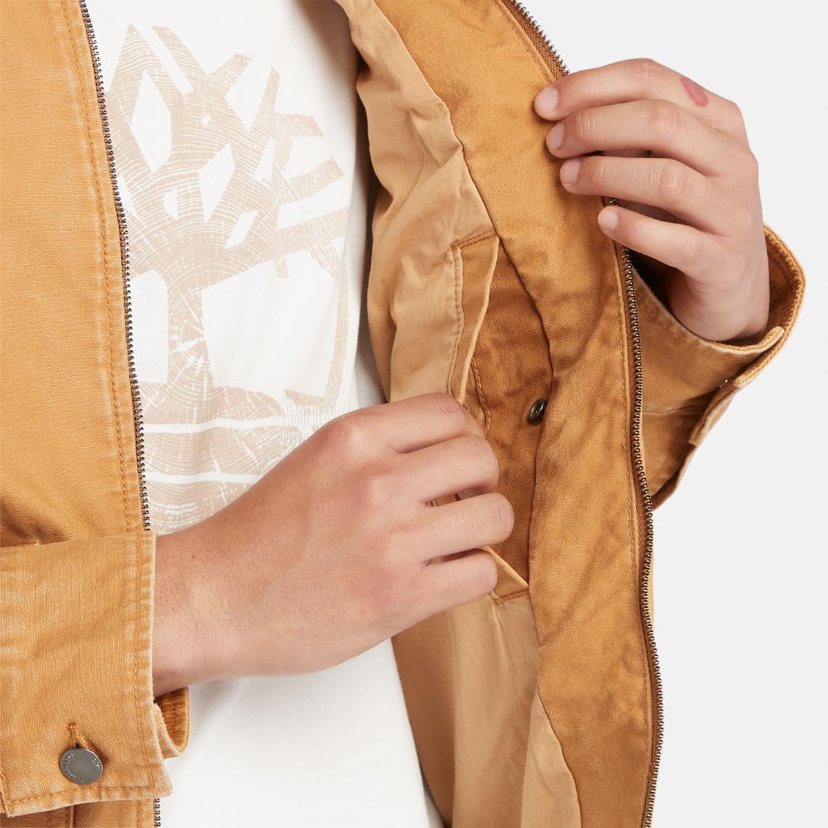 TIMBERLAND Men's Washed Canvas Jacket Wheat Boot - Image 5