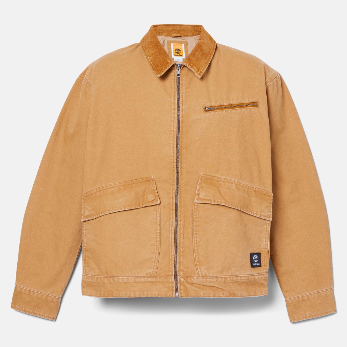 TIMBERLAND Men's Washed Canvas Jacket Wheat Boot - Image 7