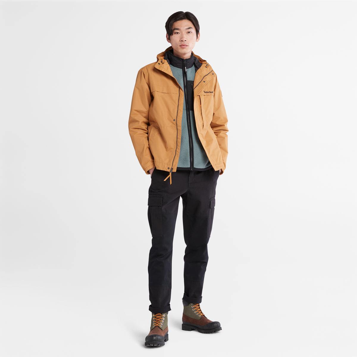 TIMBERLAND Men's Water Resistant Benton Shell Jacket Wheat Boot - Image 5