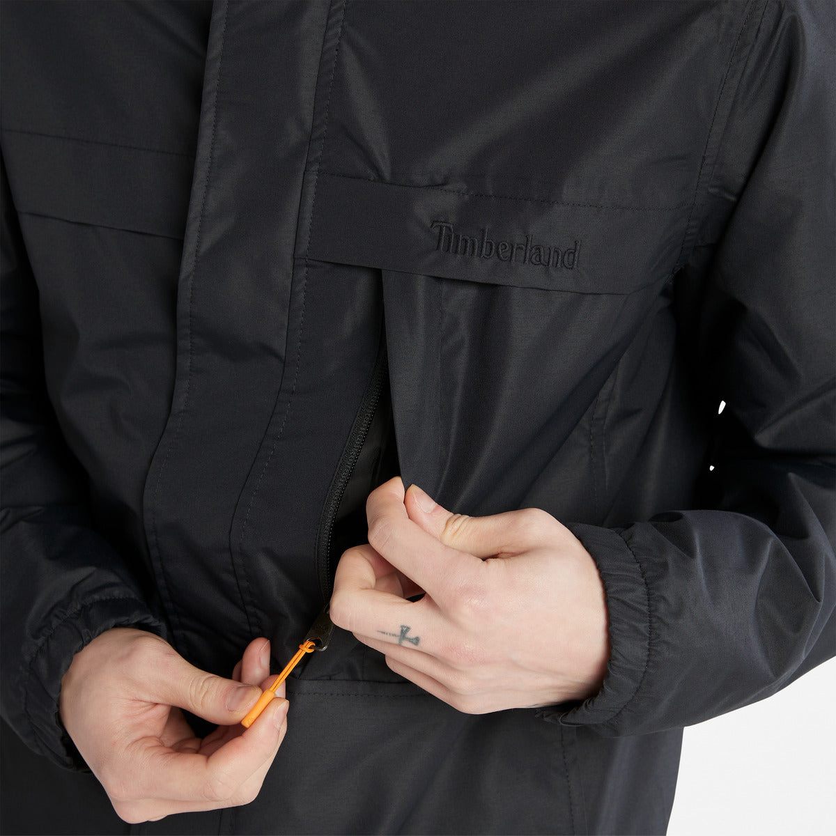 TIMBERLAND Men's Water Resistant Benton Shell Jacket Black - Image 2