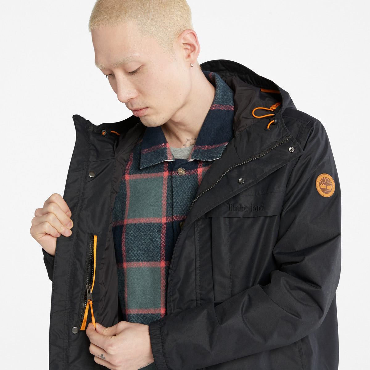 TIMBERLAND Men's Water Resistant Benton Shell Jacket Black - Image 3