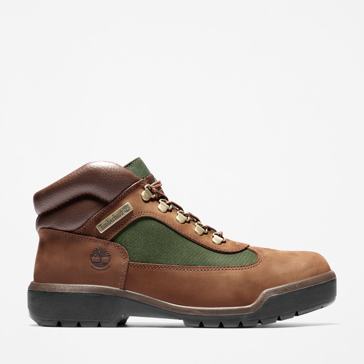 TIMBERLAND Men's Waterproof Field Boot Dark Brown Nubuck - Image 1