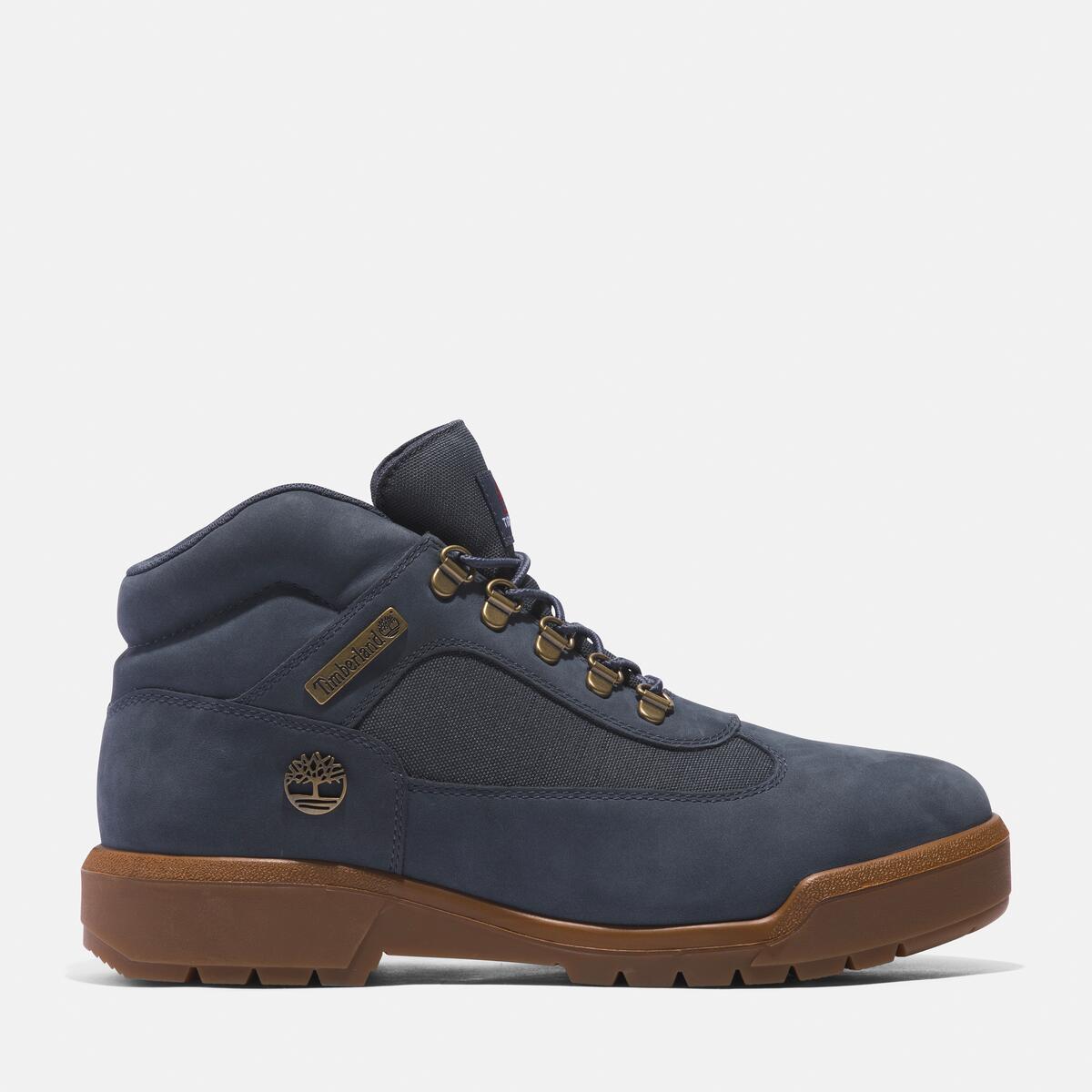 TIMBERLAND Men's Waterproof Field Boot Dark Blue Nubuck - Image 1
