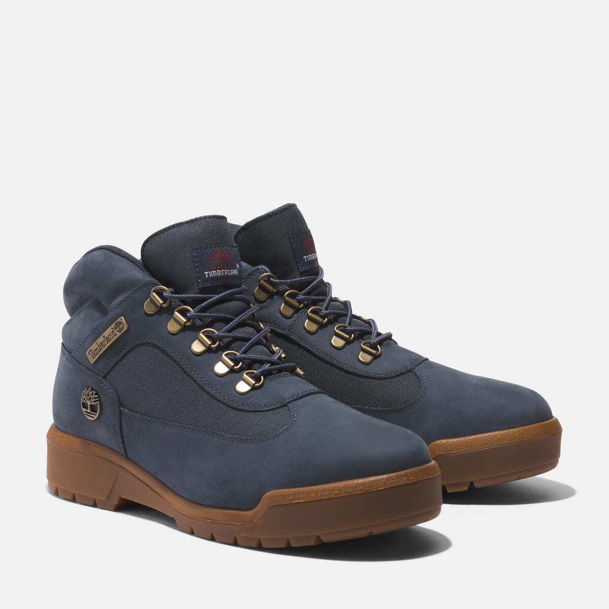 TIMBERLAND Men's Waterproof Field Boot Dark Blue Nubuck - Image 4