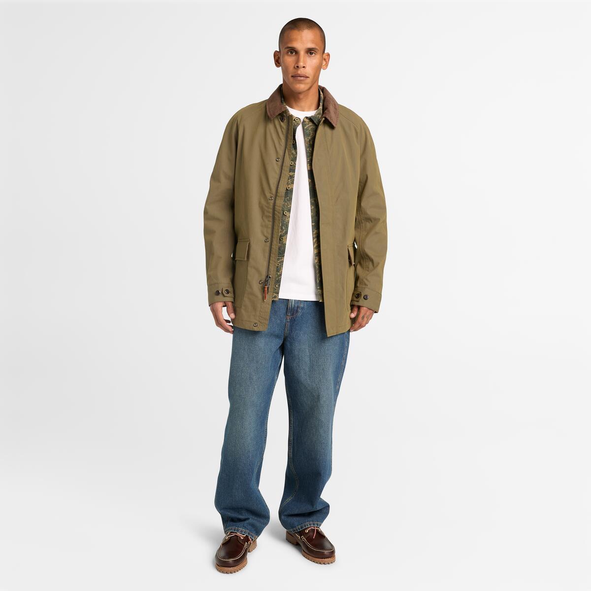 TIMBERLAND Men's Wenham Waterproof Barn Coat Leaf Green - Image 2