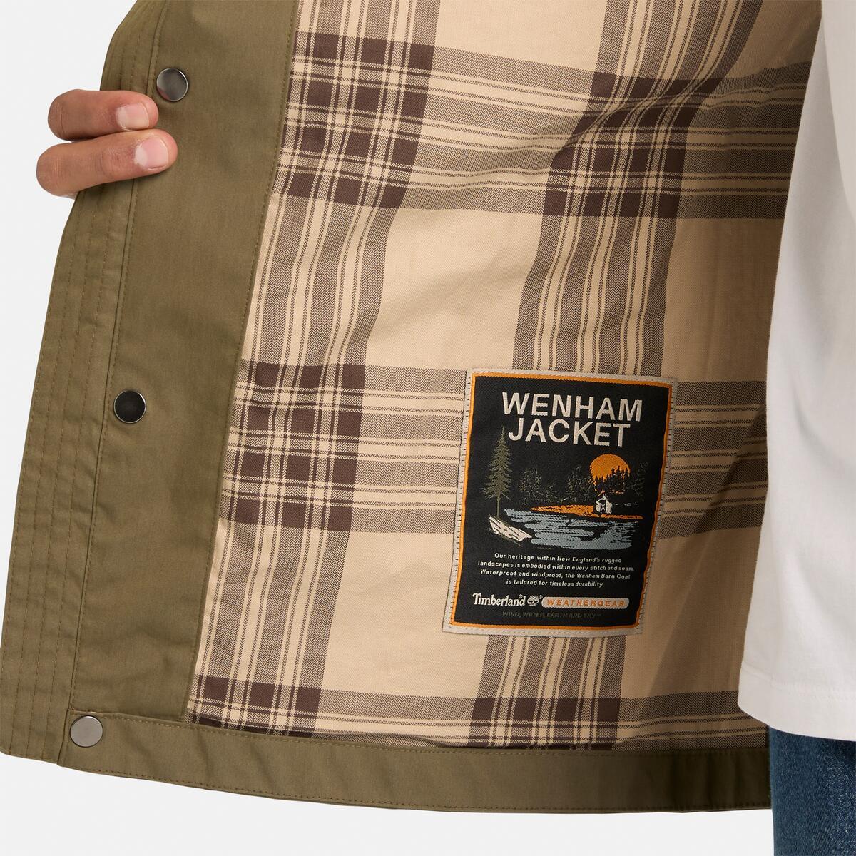 TIMBERLAND Men's Wenham Waterproof Barn Coat Leaf Green - Image 4