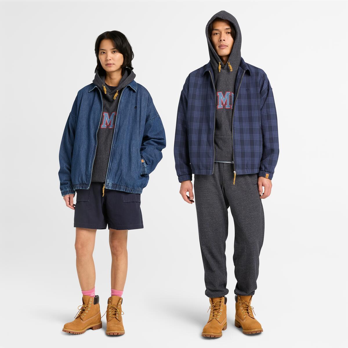 TIMBERLAND Tokyo Design Collective Hoodie Dark Denim Heather - Image 2