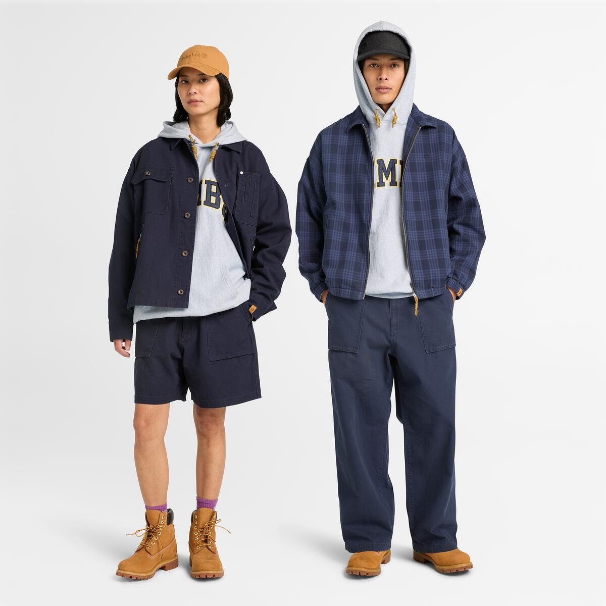 TIMBERLAND Tokyo Design Collective Hoodie Light Navy Heather - Image 2