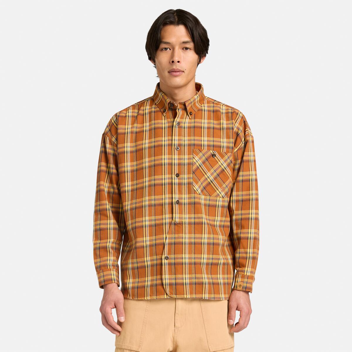 TIMBERLAND Tokyo Design Collective Plaid  Shirt Leather Brown - Image 2