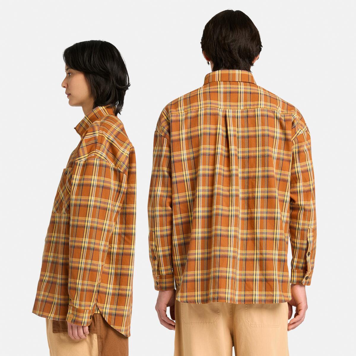 TIMBERLAND Tokyo Design Collective Plaid  Shirt Leather Brown - Image 3