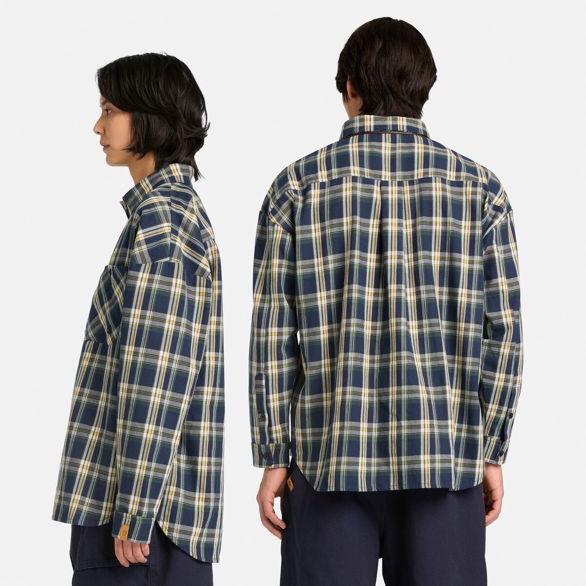 TIMBERLAND Tokyo Design Collective Plaid  Shirt Navy - Image 3