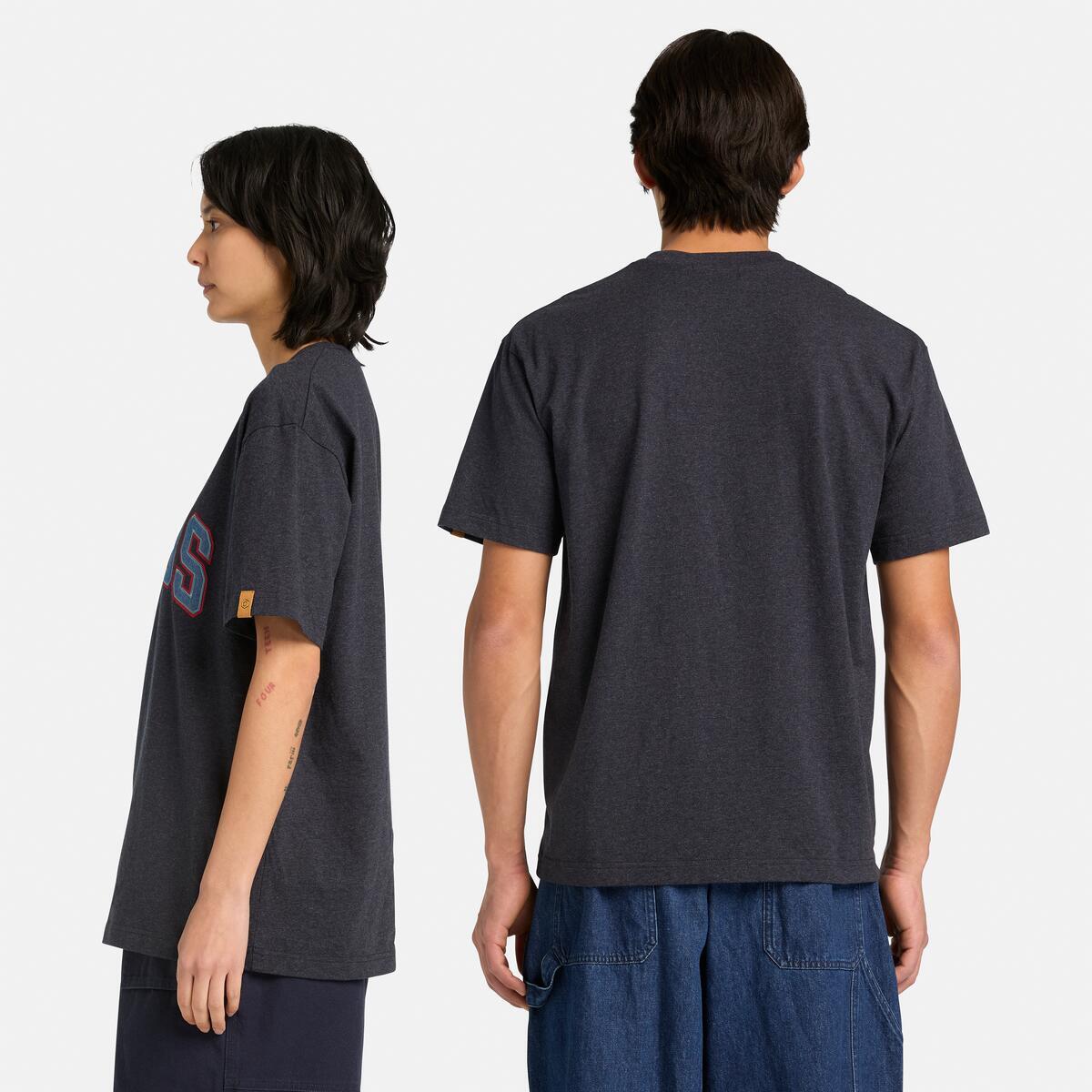 TIMBERLAND Tokyo Design Collective Tee Dark Denim Heather - Image 3