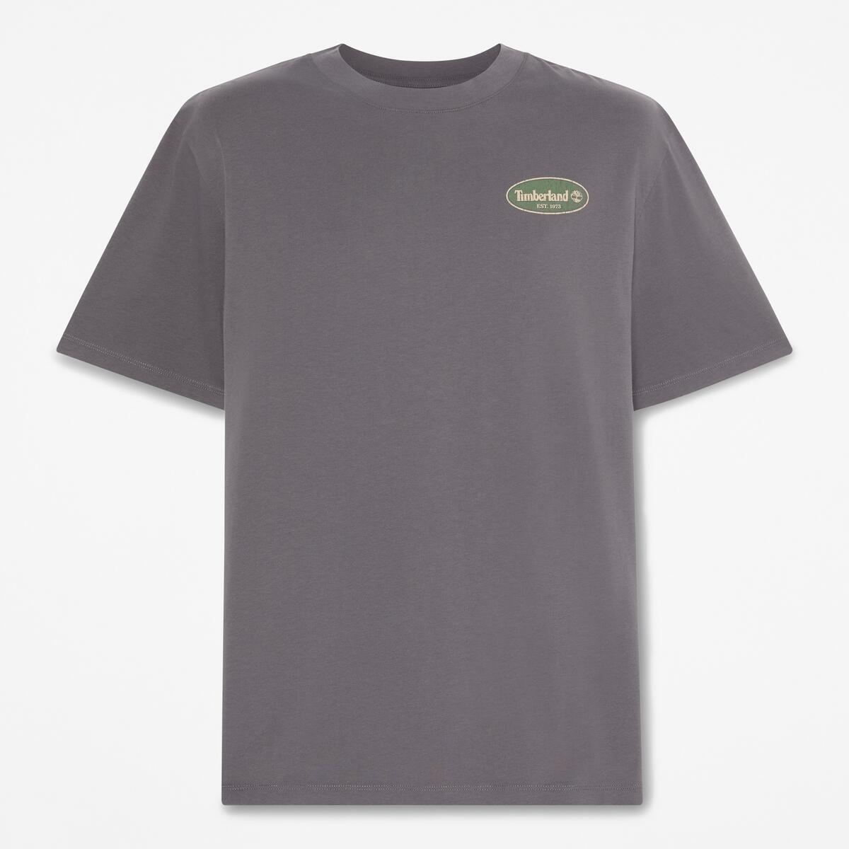 TIMBERLAND Unisex Back Graphic Tee Blackened Pearl - Image 1