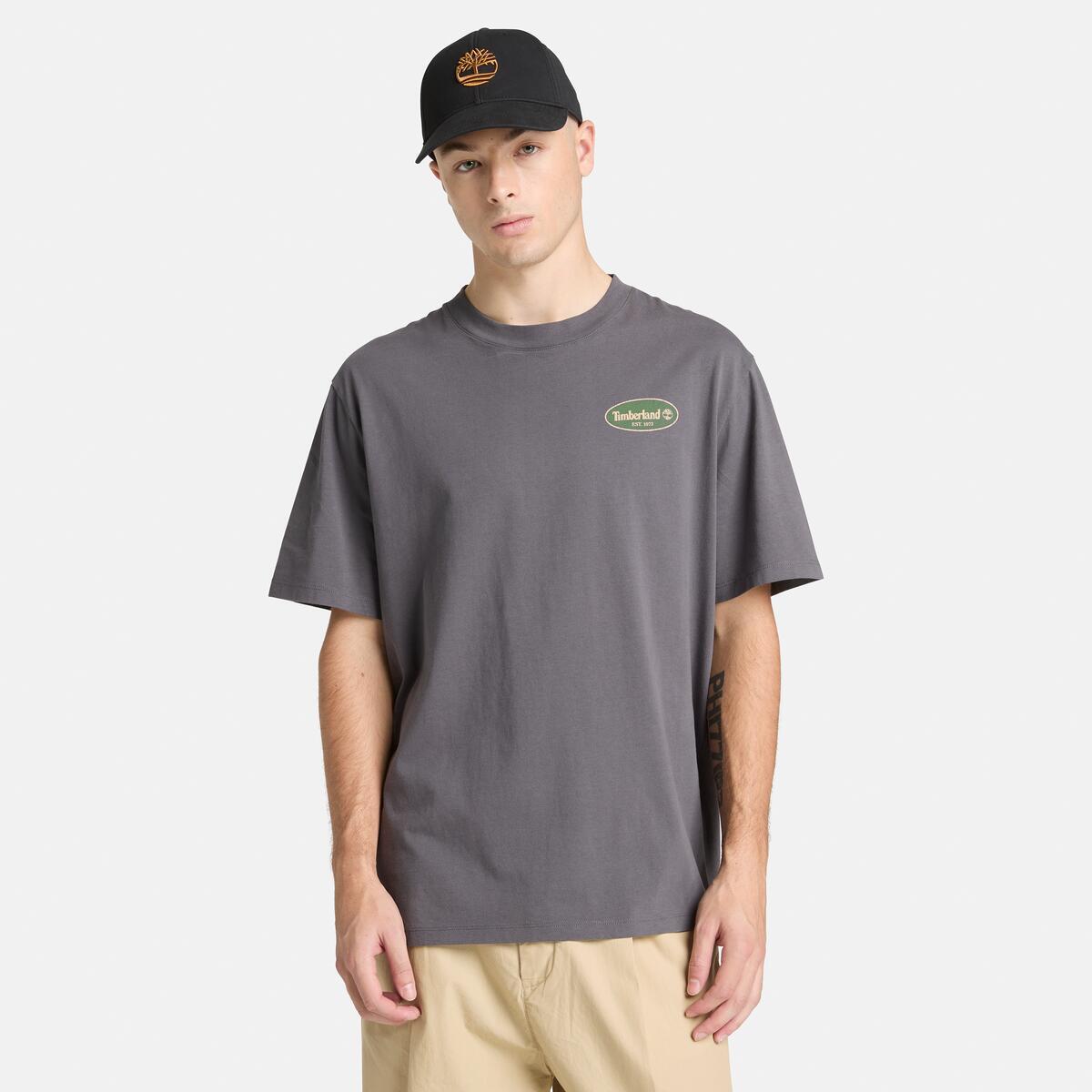 TIMBERLAND Unisex Back Graphic Tee Blackened Pearl - Image 2