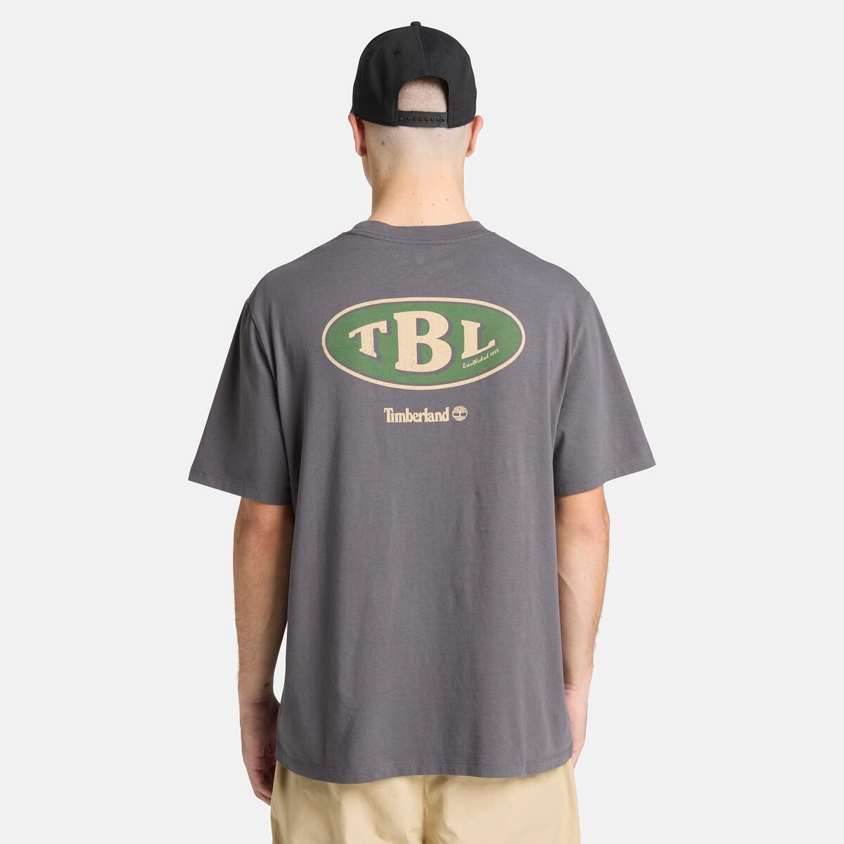 TIMBERLAND Unisex Back Graphic Tee Blackened Pearl - Image 4