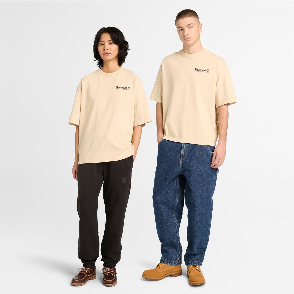TIMBERLAND Unisex Back Graphic Tee Putty - Image 2