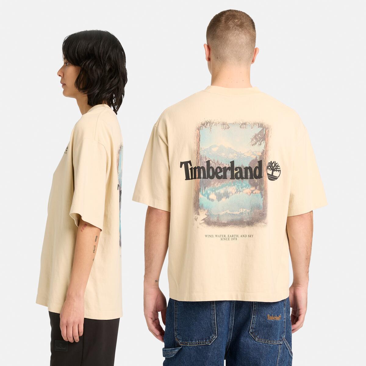 TIMBERLAND Unisex Back Graphic Tee Putty - Image 3
