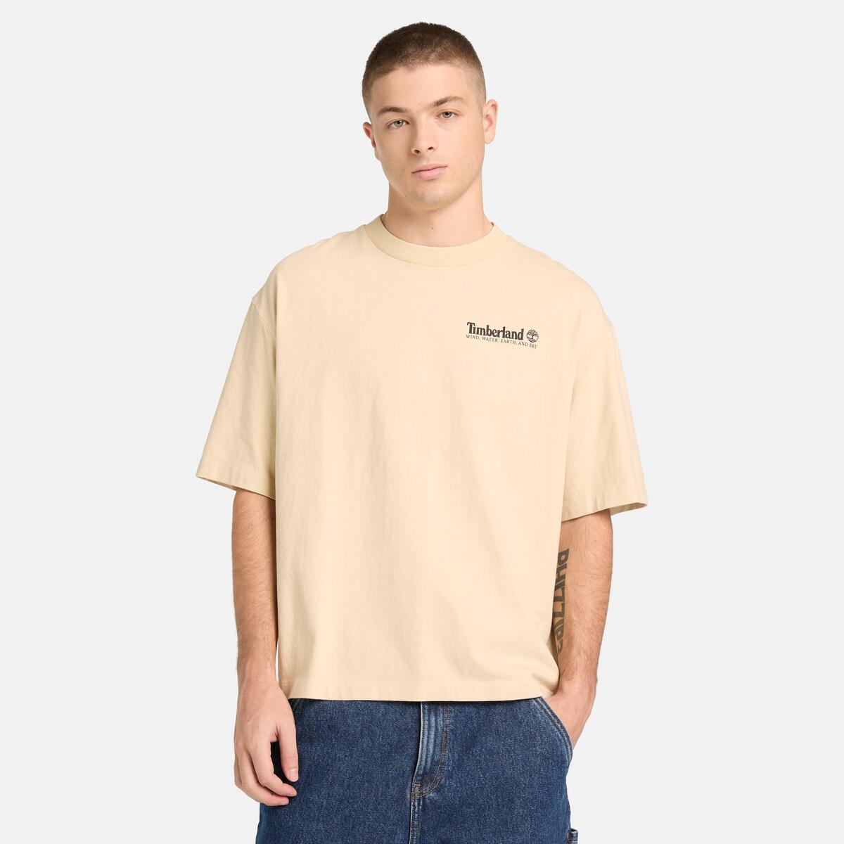 TIMBERLAND Unisex Back Graphic Tee Putty - Image 4