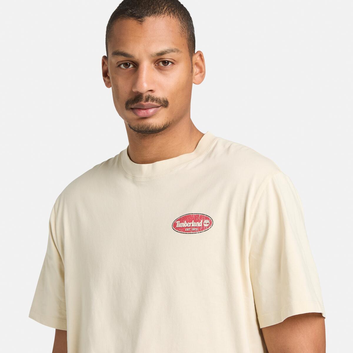 TIMBERLAND Unisex Back Graphic Tee Putty - Image 4