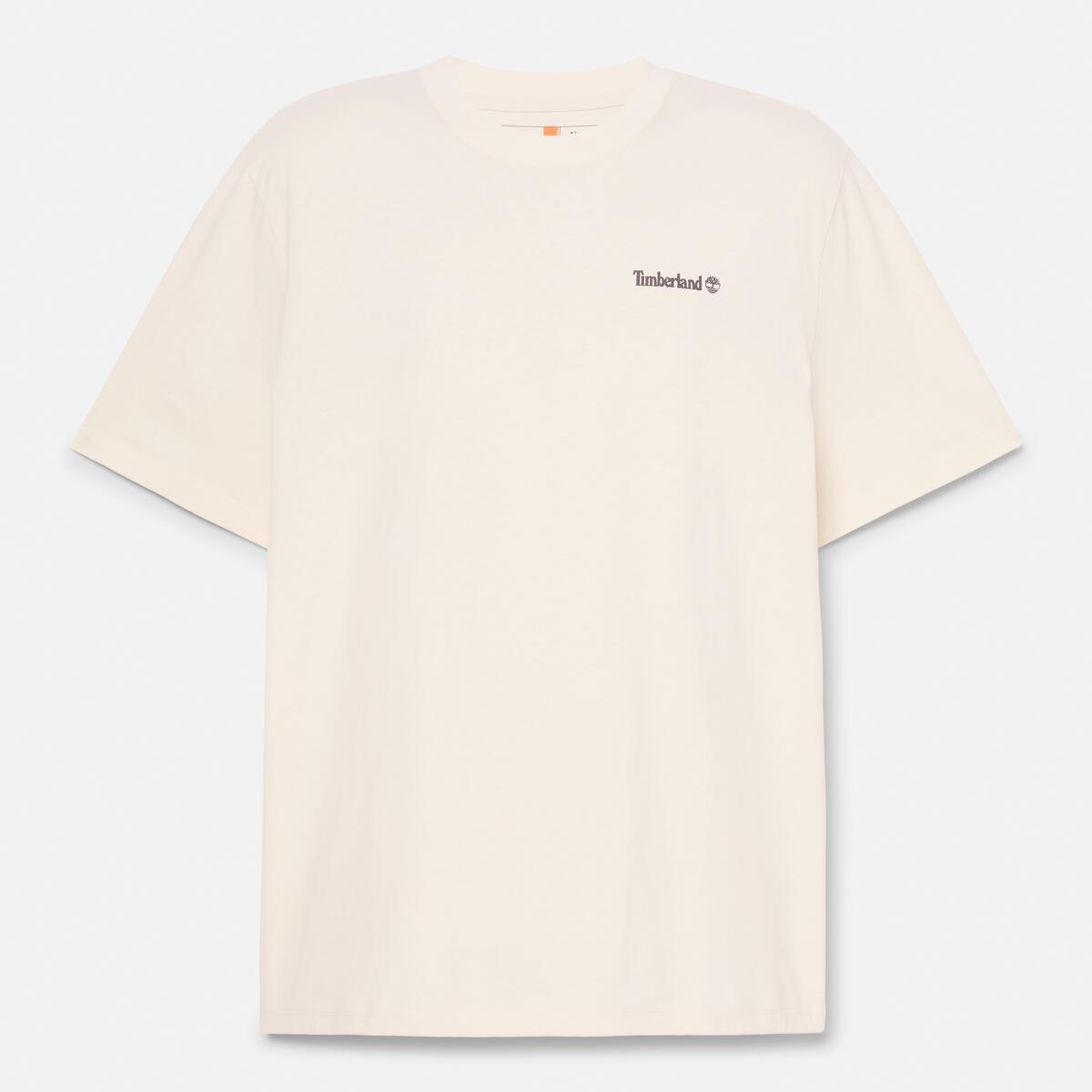 TIMBERLAND Unisex Back Graphic Tee Vintage White - Image 1