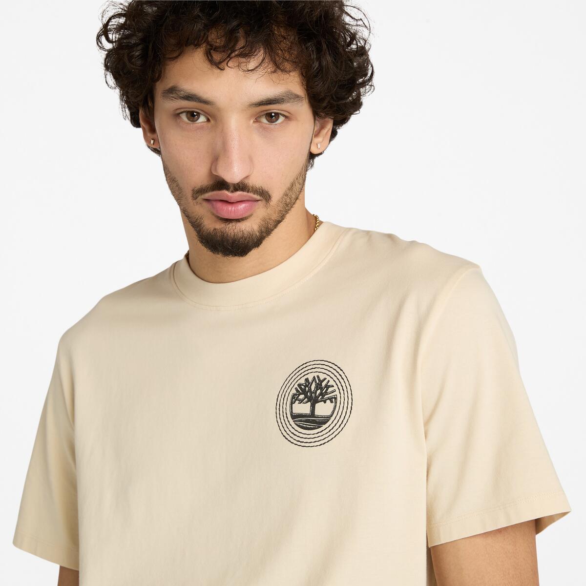 TIMBERLAND Unisex Back Tree Logo Tee Angora - Image 3