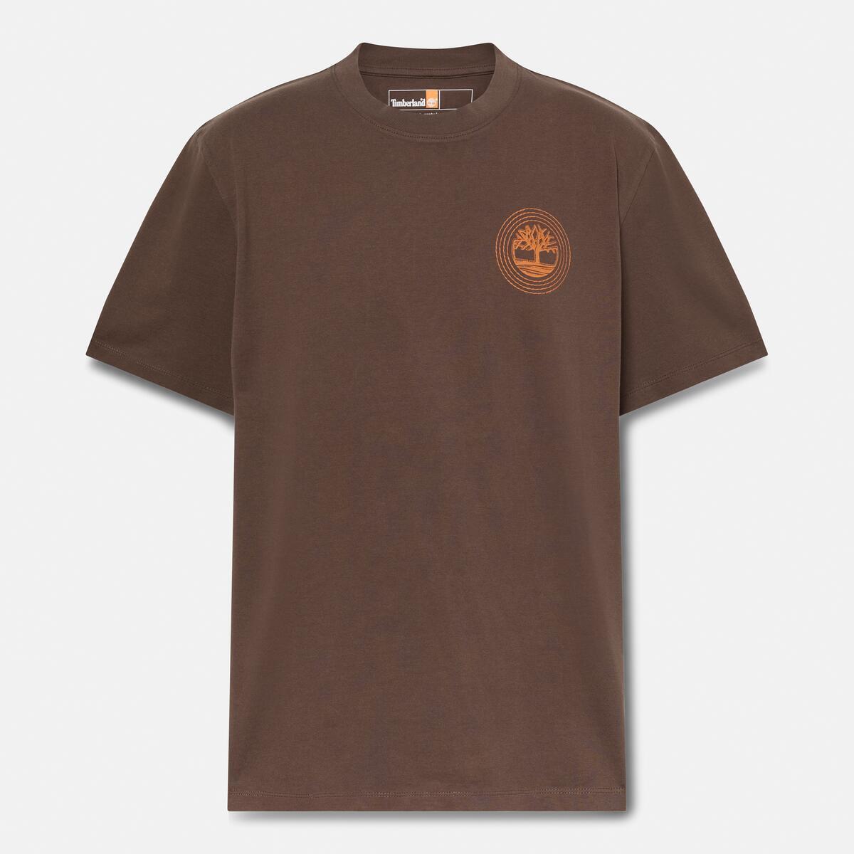 TIMBERLAND Unisex Back Tree Logo Tee Chocolate Brown - Image 5