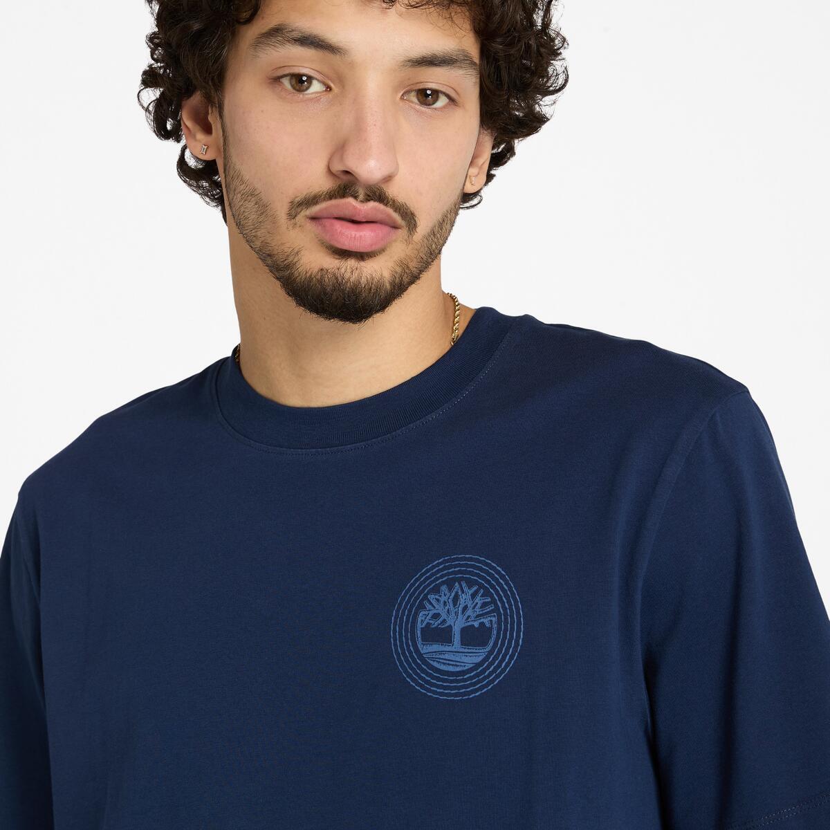 TIMBERLAND Unisex Back Tree Logo Tee Peacoat - Image 3