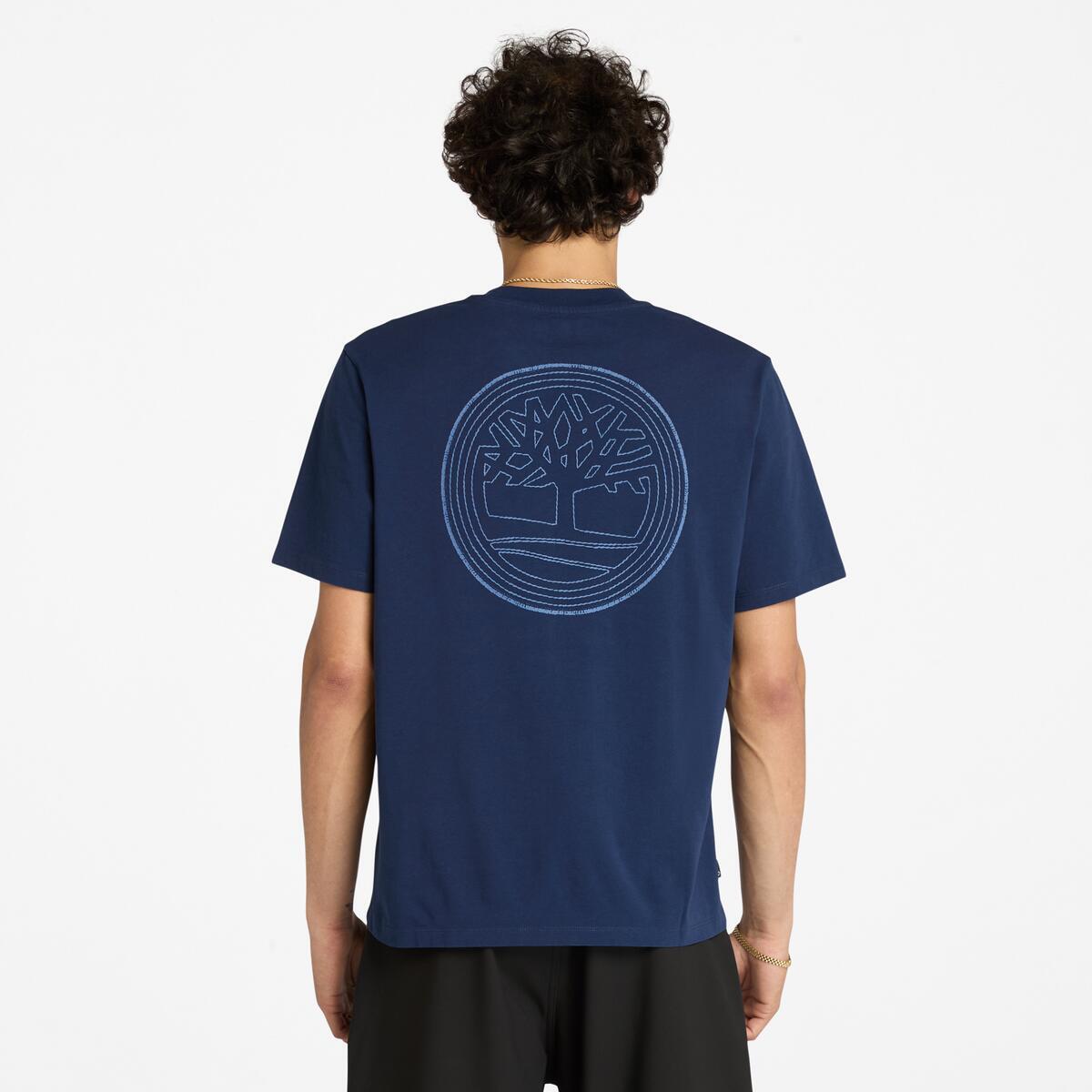 TIMBERLAND Unisex Back Tree Logo Tee Peacoat - Image 4