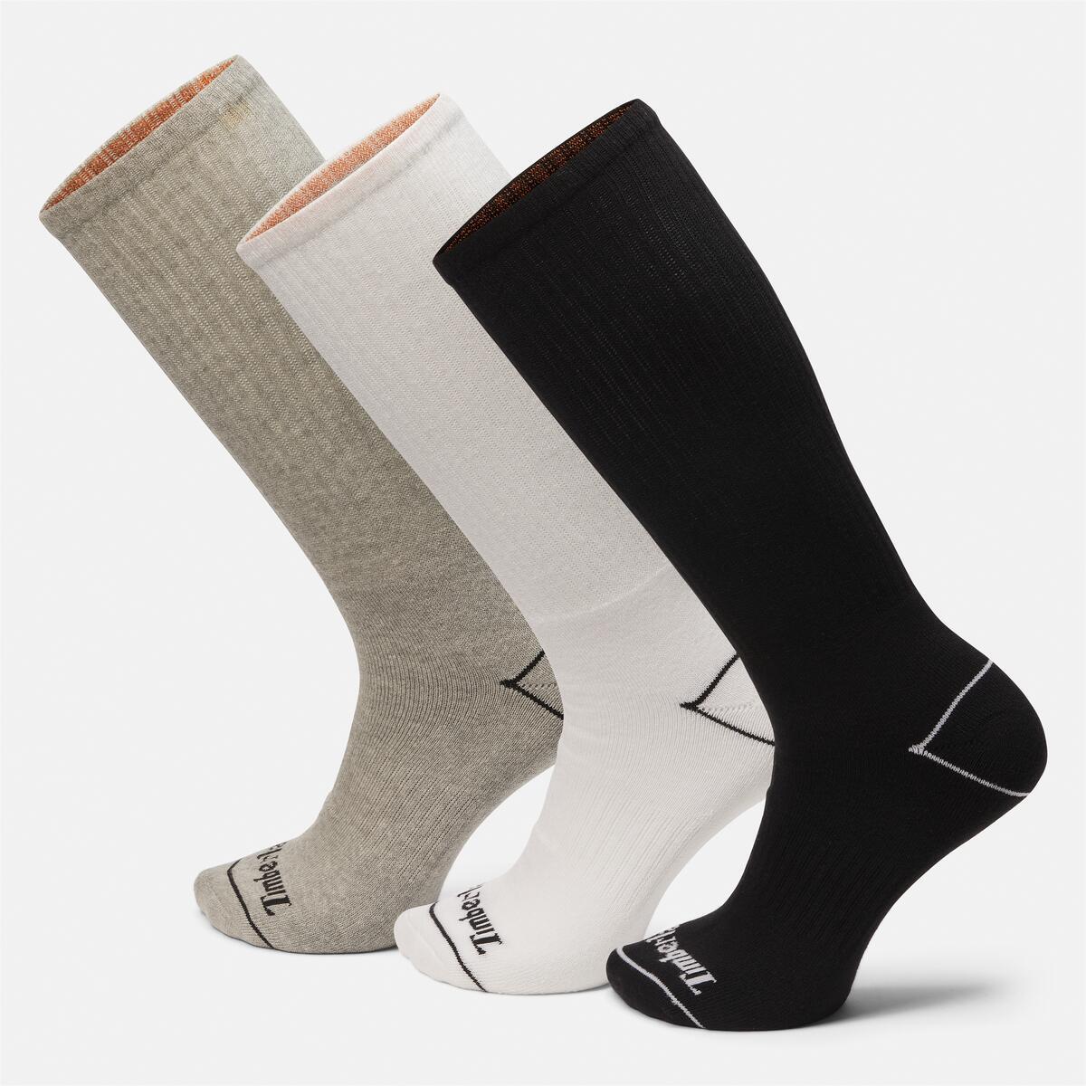 TIMBERLAND Unisex Bowden Full Cushion Crew Socks - 3 Pack Multi - Image 1