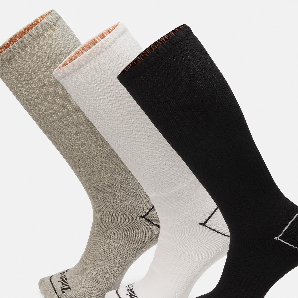 TIMBERLAND Unisex Bowden Full Cushion Crew Socks - 3 Pack Multi - Image 3