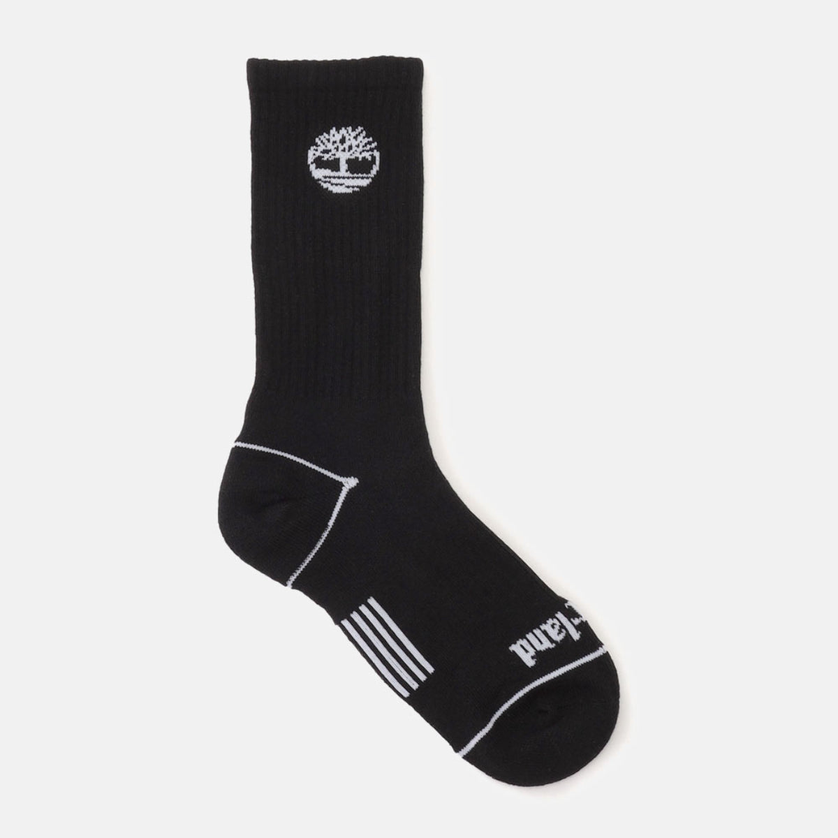 TIMBERLAND Unisex Bowden Full Cushion Crew Socks Black - Image 1