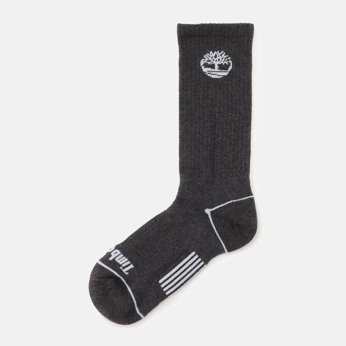 TIMBERLAND Unisex Bowden Full Cushion Crew Socks Dark Grey Heather - Image 1