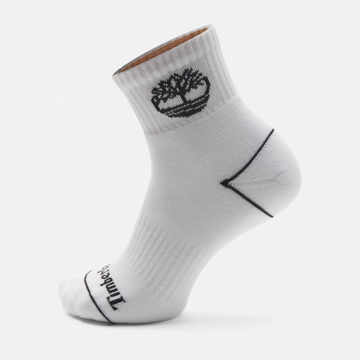 TIMBERLAND Unisex Bowden Full Cushion Quarter - 1 Pack White - Image 1