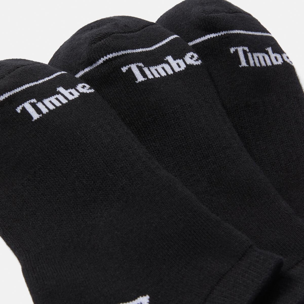 TIMBERLAND Unisex Bowden No Show - 3 Pack Black - Image 2
