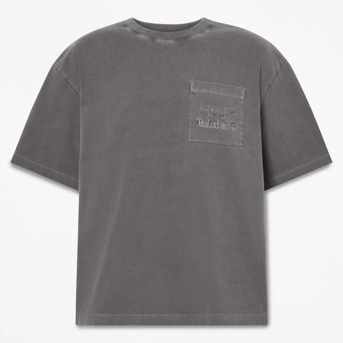 TIMBERLAND Unisex Chest Pocket Tee Blackened Pearl - Image 5