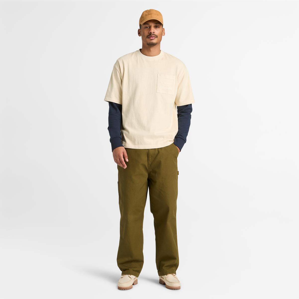 TIMBERLAND Unisex Chest Pocket Tee Putty - Image 2