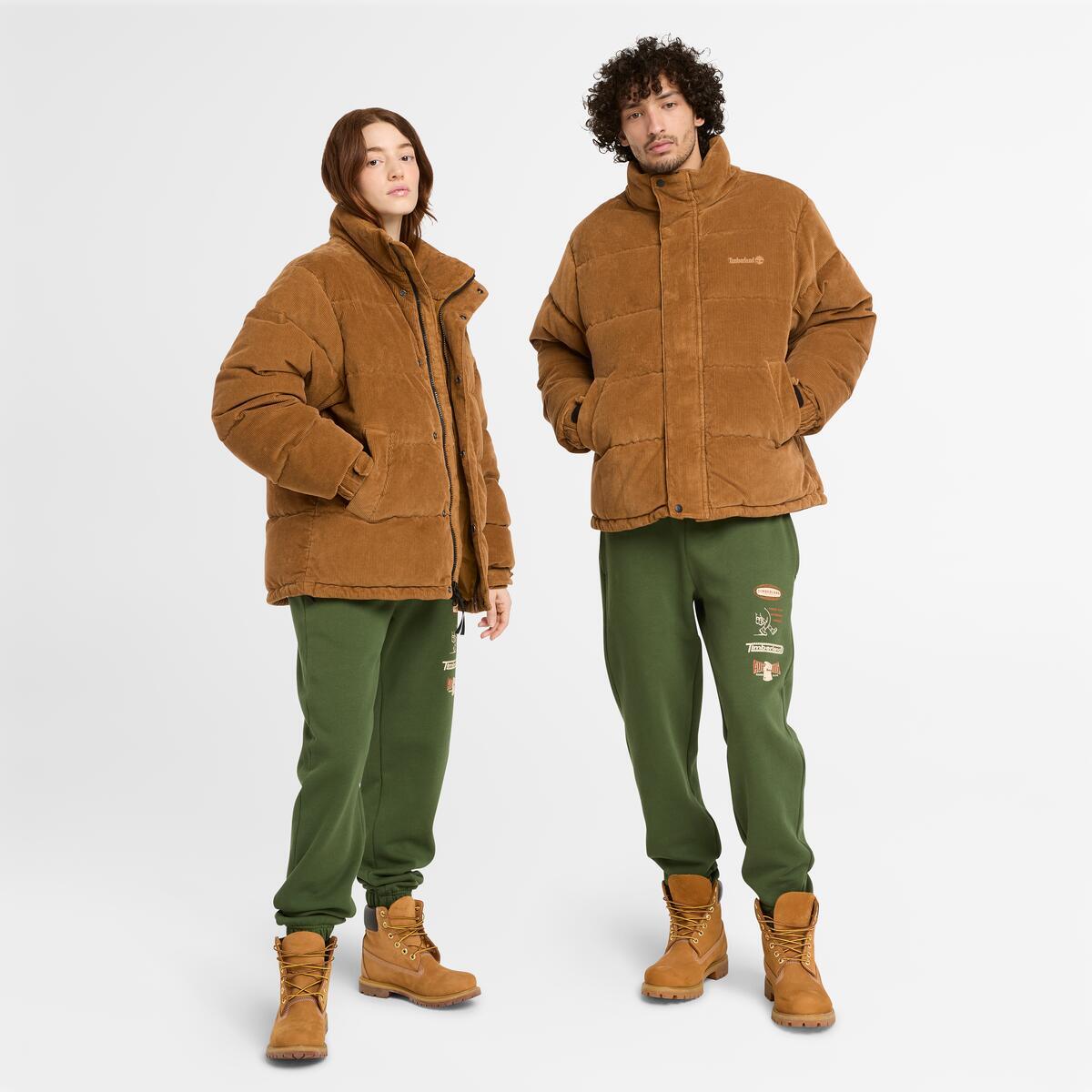 TIMBERLAND Unisex Corduroy Puffer Wheat Boot - Image 1