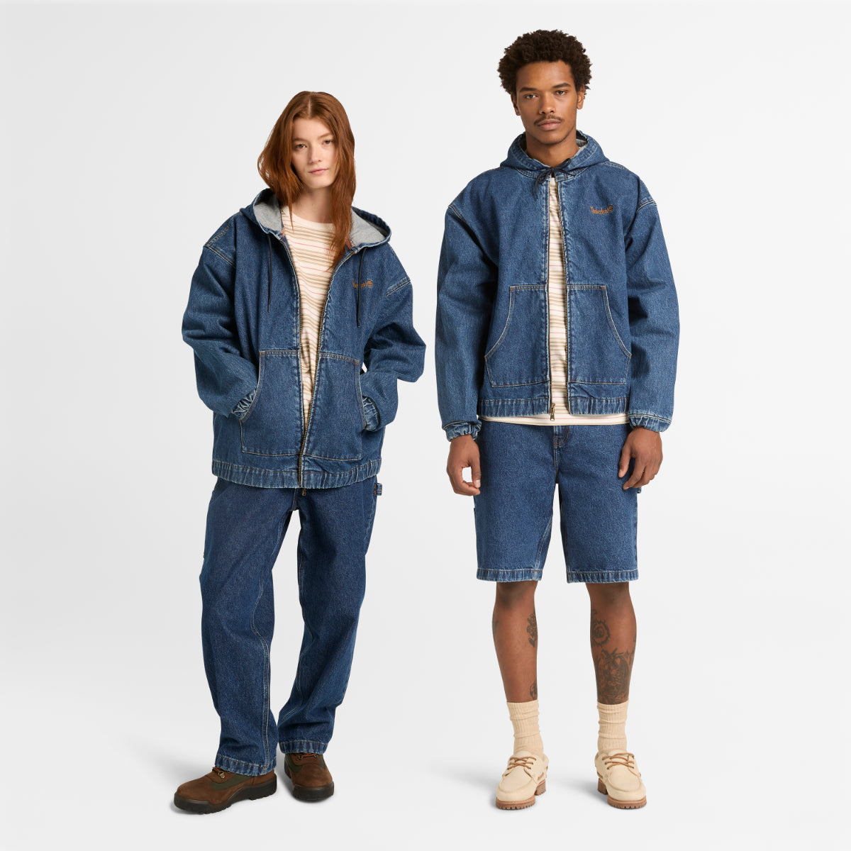 TIMBERLAND Unisex Denim Bomber 96 Blue Wash - Image 2